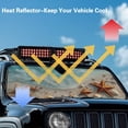 thumbnail image 4 of XYZCANDO Shell Beach Windshield Sun Shade Folding Front Window Sun Shade for Car Accessories for Rubicon Sahara TJ JK JKU 2 Door & 4 Door Windshied Sunshade Block UV Rays, 4 of 7