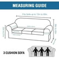 thumbnail image 2 of 4 Pieces Thick Velvet Sofa Covers Couch Covers for 3 Cushion Couch Sofa High Stretch Slipcovers Furniture Protector Form Fit Luxury Couch Cover for Dogs Width Up to 90 Inch, 2 of 7