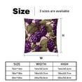 thumbnail image 5 of Grape Luxurious Velvet Decorative Throw Pillow Covers - Set of 2, Unique Patterns, 16x16, 18x18, 20x20 Inches for Home Decor & Gifts, 5 of 6