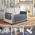 thumbnail image 5 of TAOCOCO Waterproof Loveseat Cover Non Slip Chair Seat Covers for 2 Seater Couch Machine Washable Sofa Slipcovers with Side Pockets Leakproof Furniture Protector for Dogs Kids Pets, Dark Gray, 5 of 9