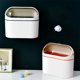 thumbnail image 1 of Mini bote de basura con tapa | Pequeño cesto de residuos para encimera, escritorio, baño, tocador de maquillaje | Cubo de pelusa de plástico extraíble de 4L | Soporte compacto para basura para, 1 of 6