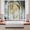thumbnail image 2 of Ambesonne Floral Kitchen Curtains, Closeup of a White Rose View, 55"x30", Pale Cinnamon Dusk and Grey, 2 of 3