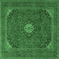 thumbnail image 1 of Ahgly Company Indoor Square Medallion Emerald Green Traditional Area Rugs, 6' Square, 1 of 4