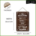 thumbnail image 2 of Zomyto 8x12IN No Soliciting Sign for House,House Yard Garden Fence Porch Wall Art,Farmhouse Wooden Hanging Plaque Rustic Wall Art Decor A03, 2 of 6
