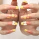thumbnail image 5 of Apuakthei - Uñas postizas largas con diseño de flores, diseño de ataúd, diseño de bailarina, cobertura total, para mujeres y niñas, 24 unidades, 5 of 7