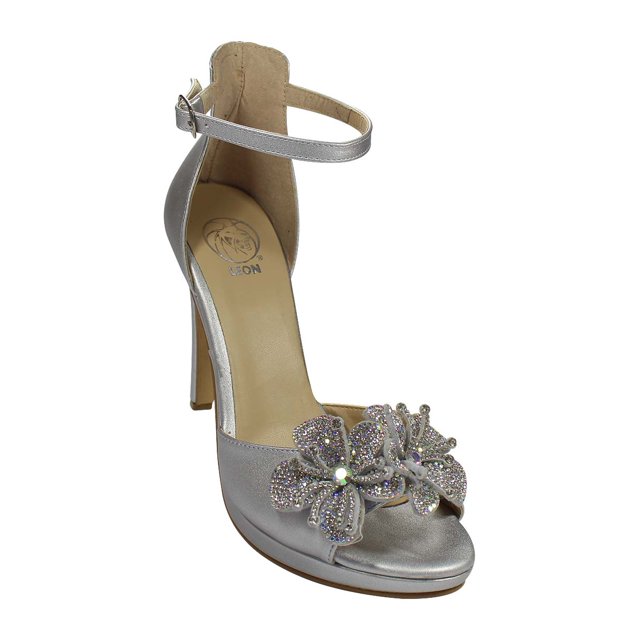 SANDALIA DE VESTIR LEON MUJER PLATA SINTETICO 242317 LEON 242317p