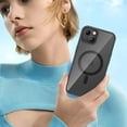 thumbnail image 5 of Case for iPhone 13 / iPhone 14 Magnetic Case with Built in Magnets, Clear Slim Resist Scratches Bumper Drop Protection Transparent Case for iPhone 13 & iPhone 14 6.1" - Black, 5 of 18
