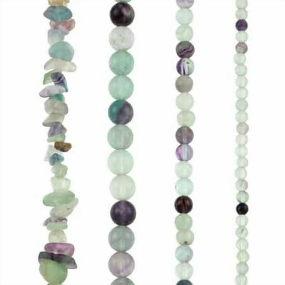 6 Pack: Mixed Fluorite Beads by Bead Landing