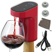 Rechargeable Electric Wine and Liquor Dispenser with Aerator Feature - Adjustable Dispensing Amount from 1mL to 999mL (1 Ounce to 33 Ounces), Rechargeable - Includes USB-C Charging Cable