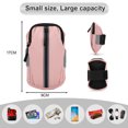 thumbnail image 2 of Hukapapa Oxford tela deportes correr teléfono móvil brazo bolsa montar al aire libre brazo manga fitness muñeca bolsa rosa, 2 of 5