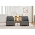 thumbnail image 4 of Gray Chenille Armchair with Ergonomic Design / Ideal for Indoor Seating, 4 of 6