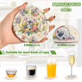 thumbnail image 3 of Cartoon Koala with Flower Plant 6 Pcs Drink Coasters with Holder Absorbent Coasters Woven Coasters for Drinks Table Desk Protection Home Decor, 3 of 7