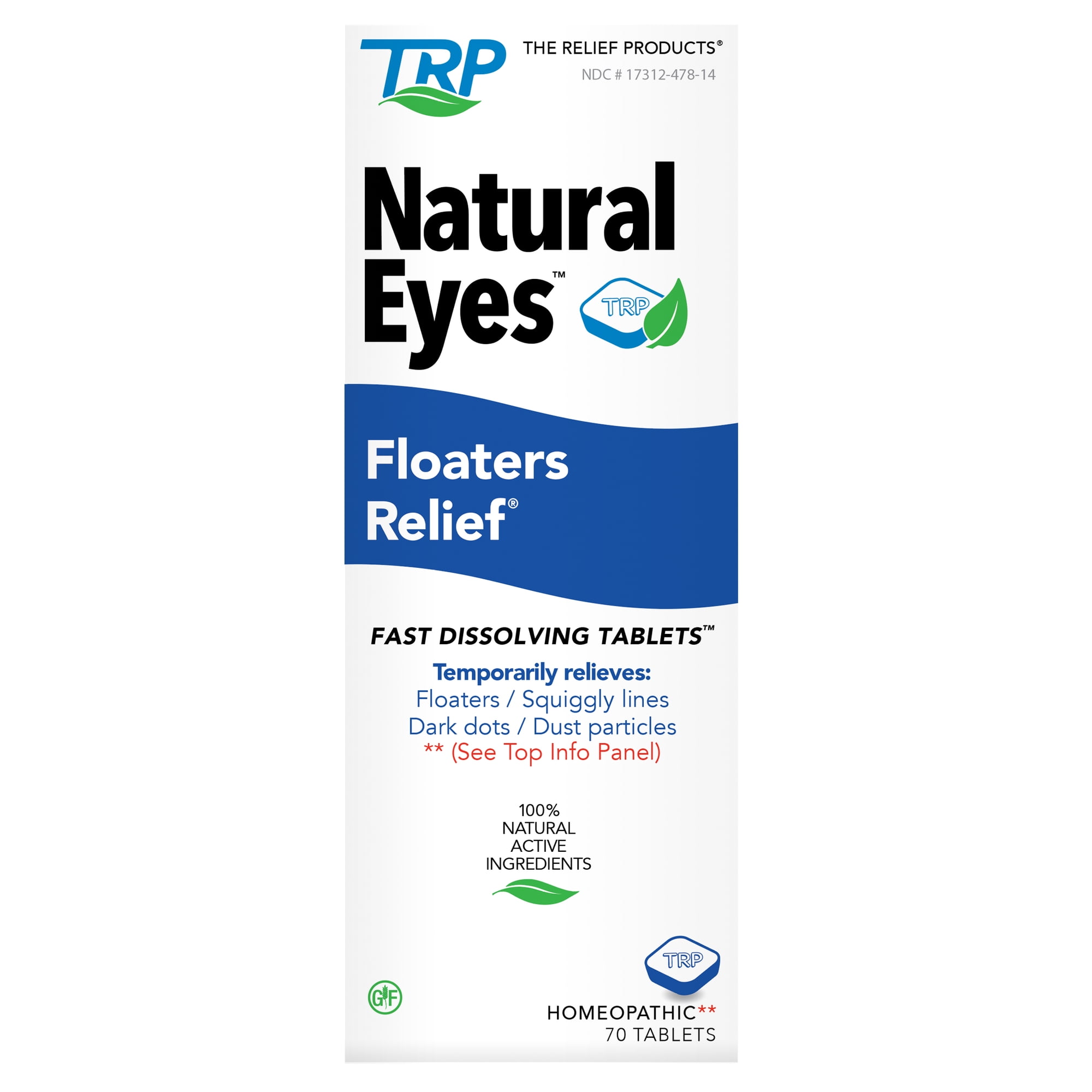 Natural Eyes Floaters Relief 70ct Fast Dissolving Tablets