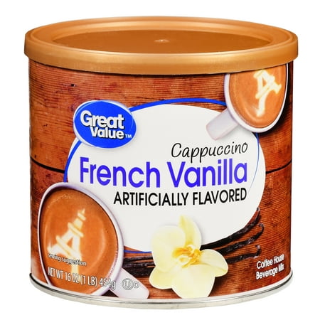 (3 Pack) Great Value Cappuccino Beverage Mix, French Vanilla, 16