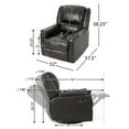 thumbnail image 3 of Brown Pu Glider Recliner With Swivel, 3 of 5