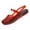 Wine, variant on Shrysg Women's Jelly Closed-Toe Flat Sandals PVC Lightweight Breathable Adjustable Strap Casual Summer Beach Shoes Navy