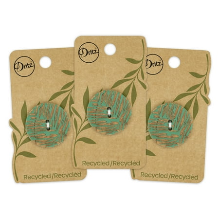 UPC: 0072879307993 | Dritz Sustainable Coconut Round Button 30mm Dark Green 3 Pack