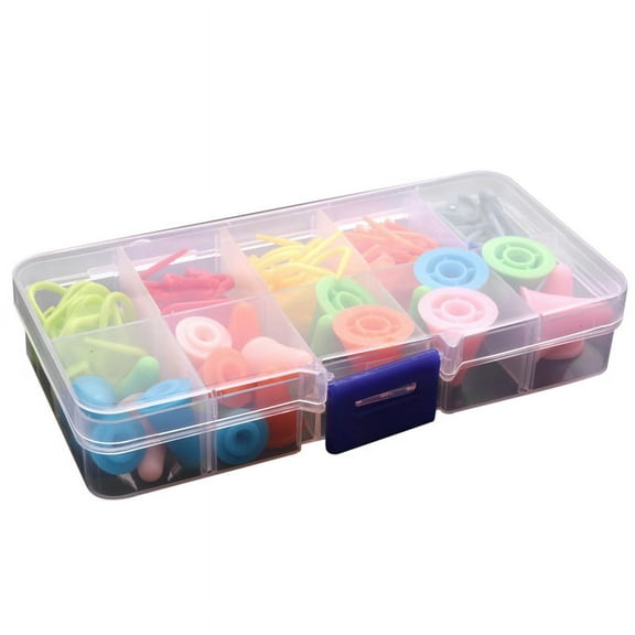 60 Pieces Knitting Crochet Locking Markers Mix Color and 20 Pieces 2 Sizes Knitting Needles Point Protectors/ Stoppers