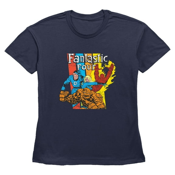 Womens Marvel: Fantastic Four Colorful Team T Shirt