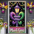 thumbnail image 6 of Colorful Mardi Gras Banner Purple Green Gold Carnival Display Curly Vines Star Decor Festival Backdrop for Mardi Gras Celebration Carnival Party Festival Decor, 6 of 9
