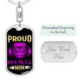thumbnail image 2 of Proud Pitbull Mom Keychain Dog Tag Pendant Stainless Steel or 18k Gold, 2 of 8