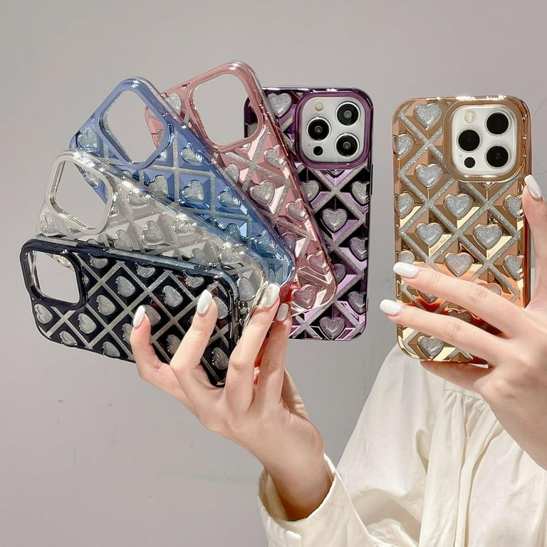 Chrome Case for Women/Girls, Sparkling Classic Plaid Hearts Creative Phone Case Compatible with iPhone 15 Plus, Glod - Walmart.com Chrome Case for Women/Girls, Sparkling Classic Plaid Hearts Creative Phone Case Compatible with iPhone 15 Plus, Glod - Walmart.com