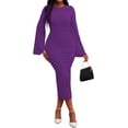 thumbnail image 2 of Women Sexy Dress Bodycon Work Dress Elegant Pencil Dress, 2 of 10