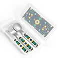 thumbnail image 4 of Balery Colorful Mexican Flower for Stainless Steel Kids Silverware Set - Child and Toddler Safe Flatware - Children's Knife, Fork And Spoon Set - Metal Kids Cutlery Set, 4 of 8