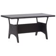 thumbnail image 1 of vidaXL Garden Table Black 120x70x66 cm Poly Rattan, 1 of 4