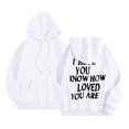 thumbnail image 3 of Womens Blouses Winter Loose Fit Hooded Long Sleeve Mitten-Cuff One Shoulder Drawstring Graphic Casual Polyester Sweatshirts Hoodies(White,M), 3 of 7