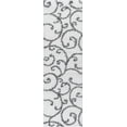 thumbnail image 3 of Bliss Rugs Transitional Floral 2'3'' x 7'3'' White and Gray Polypropylene Indoor Runner Rug, 2'3'' x 7'3'', 3 of 10
