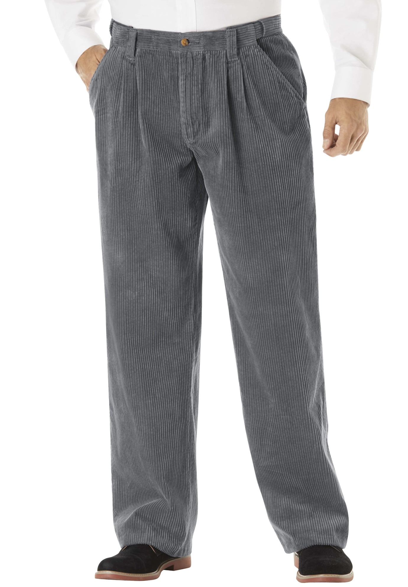 Men's Big & Tall Sixwale Corduroy Pleatfront Pants