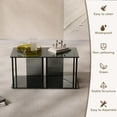 thumbnail image 4 of Acrylic Modern Side Table, Small End Table, Nightstand with Storage for Living Room, Bedroom, Office, Bedside, Square, Black, 4 of 8