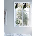 thumbnail image 4 of White Flowers Tie Up Valances Curtain, Horseshoe Lilies Plants Elegant Simple Kitchen Valances for Windows Decor, Rod Pocket Short Curtains Set for Bedroom/Bathroom, 54"x18", 4 of 9