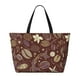 thumbnail image 2 of Fotbe Coffee and Flowers Bolsa de Viaje para Playa - Resistente al Agua, Bolsa Tote de Gran Capacidad y Ligera con 7 Bolsillos para Mujeres y Hombres, 2 of 7
