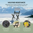 thumbnail image 5 of WestinTrends Malibu HDPE Outdoor Patio Modern Folding Dining Chair, Gray, 5 of 15