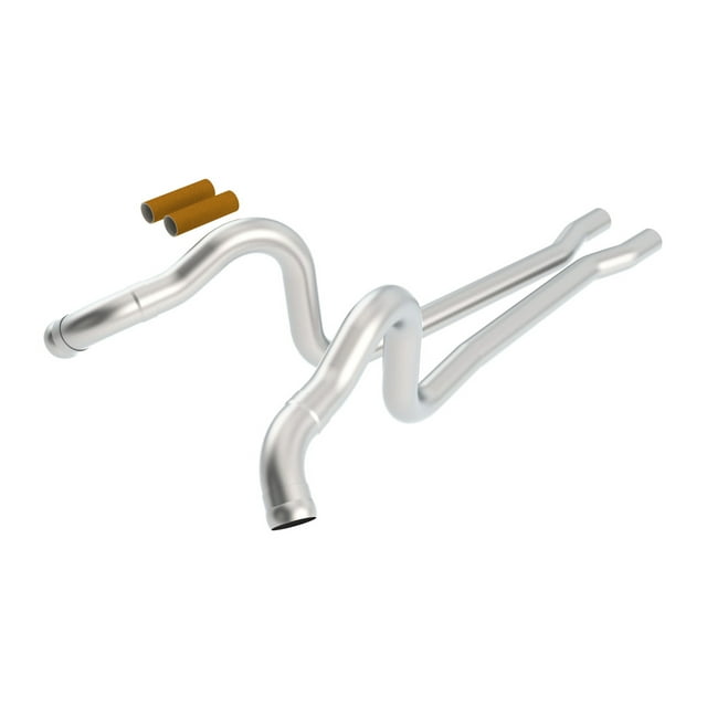 Fits 2011-2014 Ford Mustang Borla Exhaust Pipe 60521 T-304 Stainless Steel; 2-3/4 Inch Diameter; Over Axle Pipes