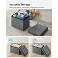 thumbnail image 5 of SONGMICS Storage Ottoman Storage Bench Footstool Folding Cube Footrest 286 lb Capacity for Entryway Living Room Bedroom Home Office Dark Gray, 5 of 7