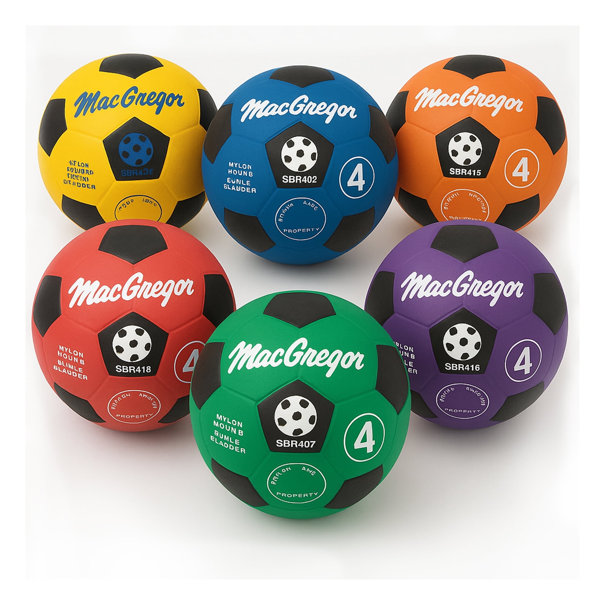 MacGregor MCSBR402 Rubber Soccerballs, Blue - Size 4