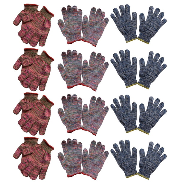 unbranded 12 Pares De Guantes Para Trabajo En Jardín Transpirables Y Flexibles Para Protección Y Uso Diario