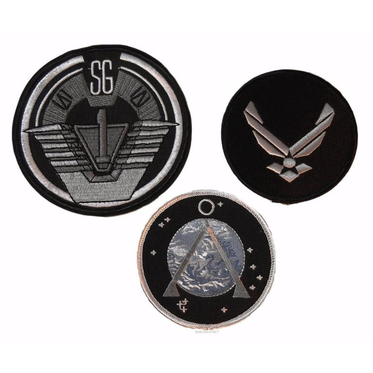 Stargate SG1 Logo, Project Earth & Airforce Wings Embroidered Uniform Patch  Set - Walmart.com