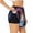 Black, variant on Dreamy Forest Elf Printed 2 in 1 Women's Workout Shorts for Athletic Gym Running Shorts with Phone Pockets-