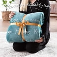 thumbnail image 4 of Premium Sympathy Warm Hugs Gift Throw Blanket - Sympathy Cancer Chemo Survivor Get Well Caring Gifts - Comfort Gift Blanket for Love Support Strength - Women Men Friend Grandpa - Turquoise Turquoise, 4 of 7