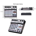 thumbnail image 5 of Mezclador de Audio de 6 Canales, Consola de Mezclas Portátil, Interfaz USB, Tarjeta de Sonido con 99-, Alimentación Fantasma de 48 V, Enchufe Estadounidense., 5 of 5