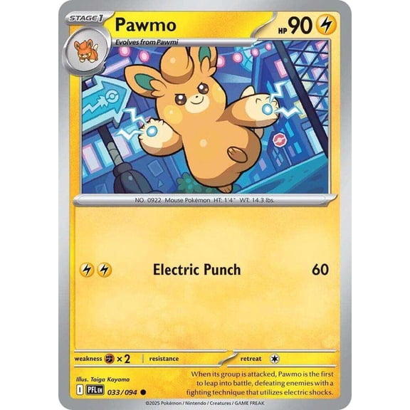Pokemon Phantasmal Flames Common Pawmo #33