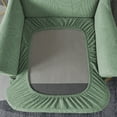 thumbnail image 6 of Eurhowing Stretch Wingback Chair Slipcover, 2-Piece Jacquard Armchair Cover with Cushion Cover, Washable Non-Slip Wingchair Protector for Living Room Bedroom, Green, 6 of 8