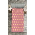 thumbnail image 3 of Ambesonne Polka Dots Quilted Bedspread Set 2 Pcs, Retro Modern Rounds, Twin Size, Salmon and Pink, 3 of 3