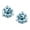 White, variant on � Round 6mm Simulated Aquamarine Three 3 prong Martini push back Stud earrings
