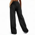 thumbnail image 2 of fatyb Women's Wide Leg Sweatpants Pleated High Waist Casual Pants Loose Comfy Sweat Pants with Pockets, 2 of 6