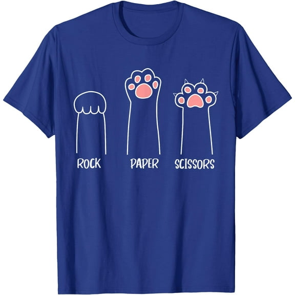 Rock Paper Scissors Hand Game Cute Paw Funny Cat Unisex T-Shirt for Men Women Kids Toddler